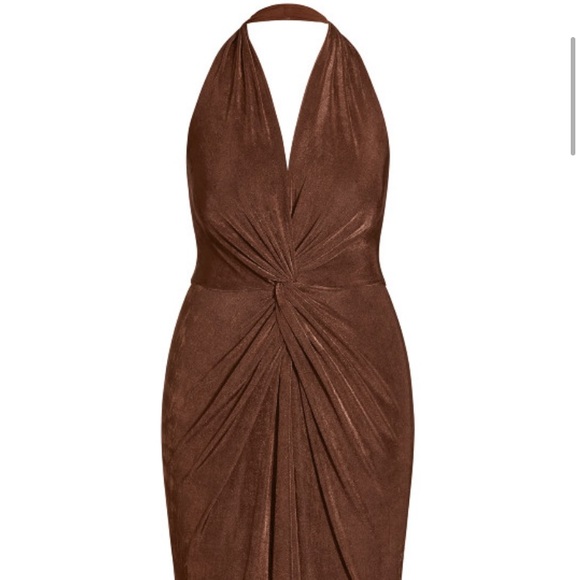 City Chic Halter Twist Dress, Size 20 - Picture 3 of 7